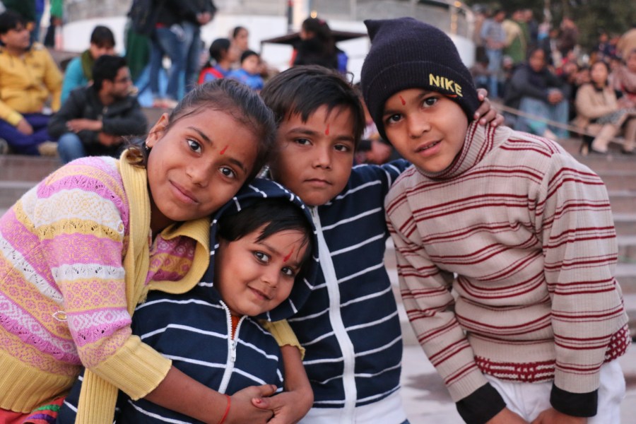Indian children in Rishikesh, India