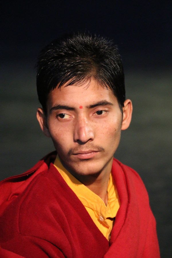 hinduist monk in Parmarth Niketan, Rishikesh, India